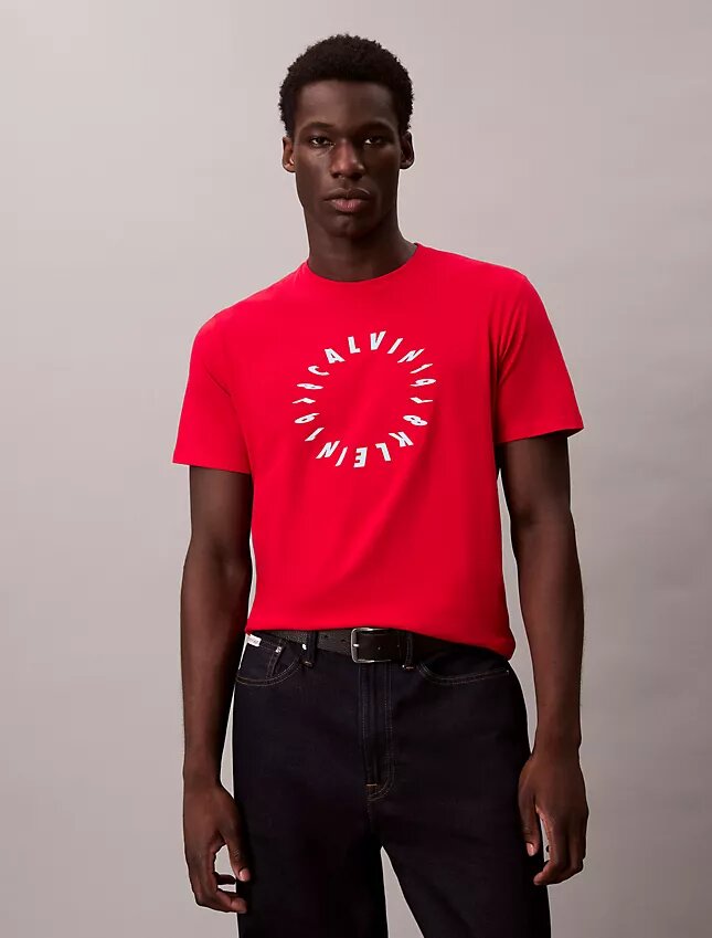 T-shirt classica con logo circolare T-shirt classica con logo circolare