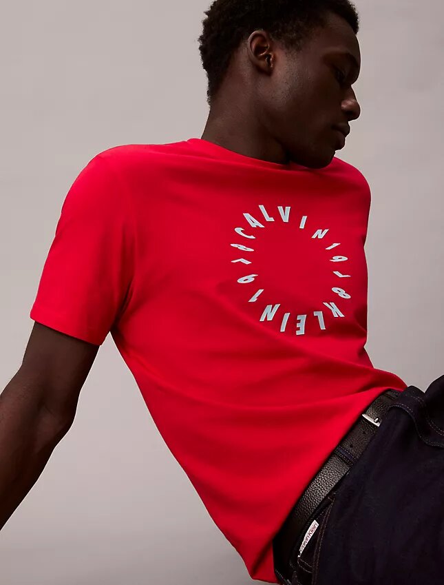 T-shirt classica con logo circolare T-shirt classica con logo circolare