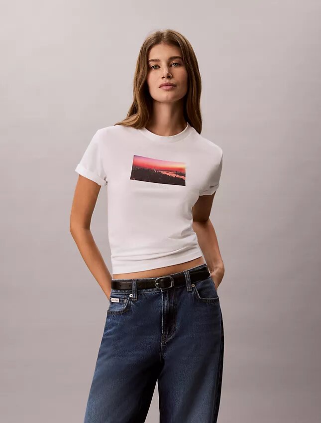 T-shirt classica con logo City Sunset T-shirt classica con logo City Sunset
