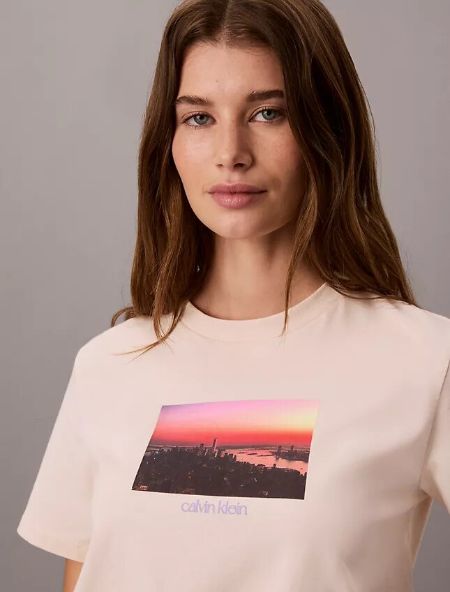 T-shirt classica con logo City Sunset T-shirt classica con logo City Sunset