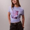 T-shirt classica con logo floreale T-shirt classica con logo floreale