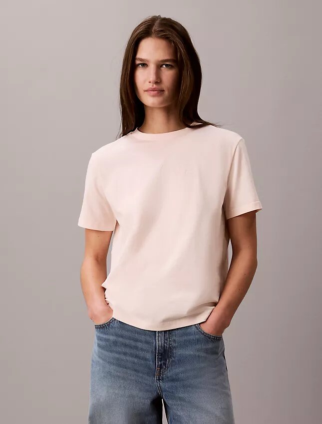 T-shirt classica con logo in feltro T-shirt classica con logo in feltro