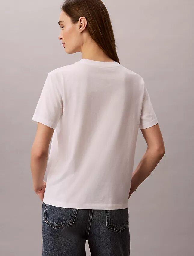 T-shirt classica con logo in feltro T-shirt classica con logo in feltro