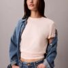T-shirt classica con logo in feltro T-shirt classica con logo in feltro
