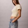 T-shirt classica con logo in feltro T-shirt classica con logo in feltro