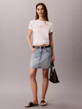 T-shirt classica con logo in grassetto