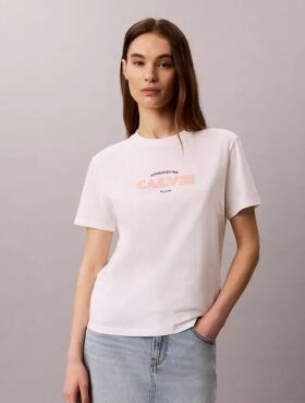 T-shirt classica con logo in grassetto