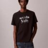 T-shirt classica con logo in ombreggiatura
