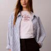 T-shirt classica con logo in stile script T-shirt classica con logo in stile script