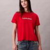 T-shirt classica con logo ricamato T-shirt classica con logo ricamato