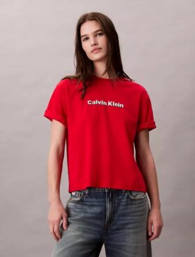 T-shirt classica con logo ricamato
