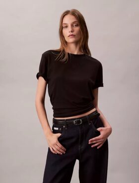 T-shirt classica con logo Supima Cotton