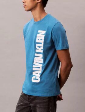 T-shirt classica con logo verticale