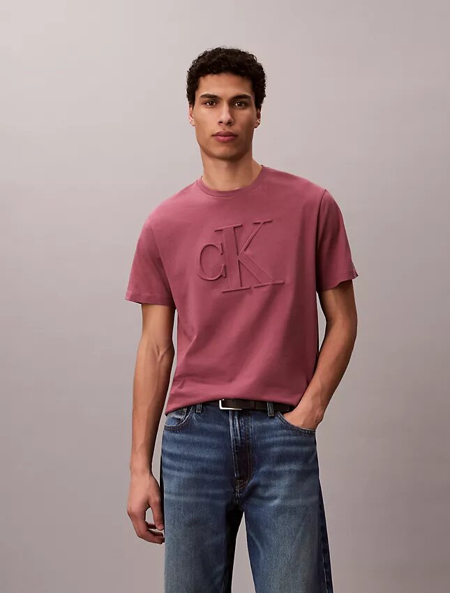 T-shirt classica con Monogram in rilievo T-shirt classica con Monogram in rilievo