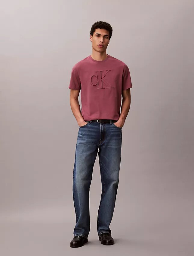 T-shirt classica con Monogram in rilievo T-shirt classica con Monogram in rilievo