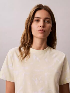 T-shirt classica con Monogram sbiadito su tutta la superficie