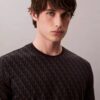 T-shirt classica con Monogram su tutta la superficie in cotone Liquid Touch T-shirt classica con Monogram su tutta la superficie in cotone Liquid Touch