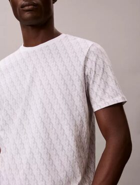 T-shirt classica con Monogram su tutta la superficie in cotone Liquid Touch
