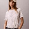 T-shirt classica con stampa floreale T-shirt classica con stampa floreale
