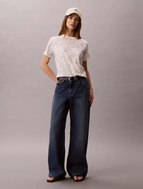 T-shirt classica con stampa floreale