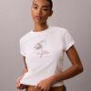 T-shirt classica con stampa floreale T-shirt classica con stampa floreale