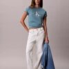 T-shirt classica Monologo bicolore T-shirt classica Monologo bicolore