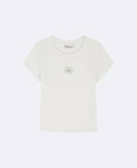 T-shirt classica Monologo in tessuto per bambine