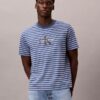 T-shirt comoda a righe con Monogram