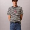 T-shirt comoda a righe con Monogram