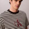 T-shirt comoda a righe con Monogram