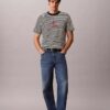 T-shirt comoda a righe con Monogram