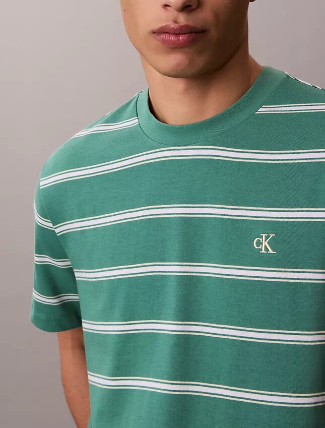T-shirt comoda a righe con Monogram T-shirt comoda a righe con Monogram