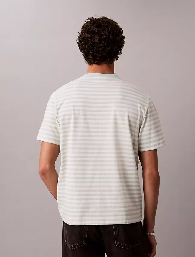 T-shirt comoda a righe con Monogram T-shirt comoda a righe con Monogram