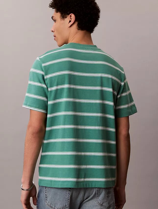 T-shirt comoda a righe con Monogram T-shirt comoda a righe con Monogram