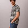 T-shirt comoda a righe con Monogram
