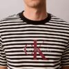T-shirt comoda a righe con Monogram