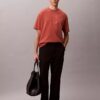 T-shirt comoda con logo ricamato T-shirt comoda con logo ricamato