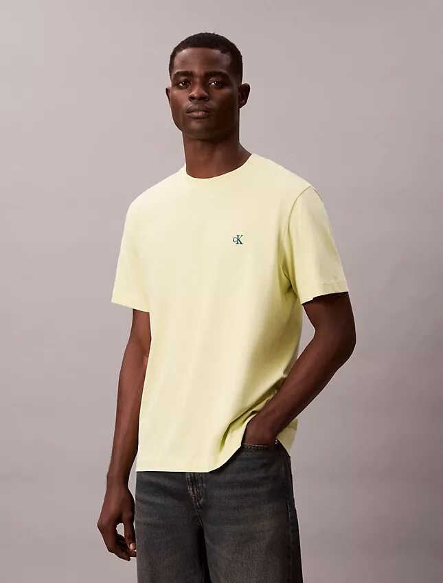 T-shirt comoda con Monogram ricamato T-shirt comoda con Monogram ricamato