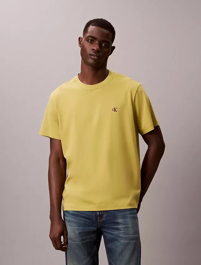 T-shirt comoda con Monogram ricamato T-shirt comoda con Monogram ricamato