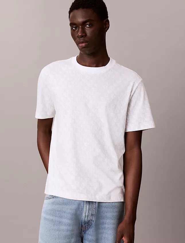 T-shirt comoda con Monogram su tutta la superficie T-shirt comoda con Monogram su tutta la superficie