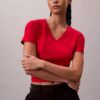 T-shirt comoda con scollo a V in cotone Liquid T-shirt comoda con scollo a V in cotone Liquid