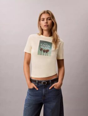T-shirt con logo grafico a forma di palma