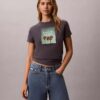 T-shirt con logo grafico a forma di palma T-shirt con logo grafico a forma di palma