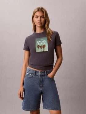 T-shirt con logo grafico a forma di palma