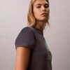 T-shirt con logo grafico a forma di palma T-shirt con logo grafico a forma di palma