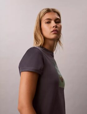 T-shirt con logo grafico a forma di palma