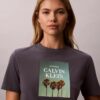 T-shirt con logo grafico a forma di palma T-shirt con logo grafico a forma di palma