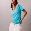 T-shirt con scollo a V e Monogram T-shirt con scollo a V e Monogram