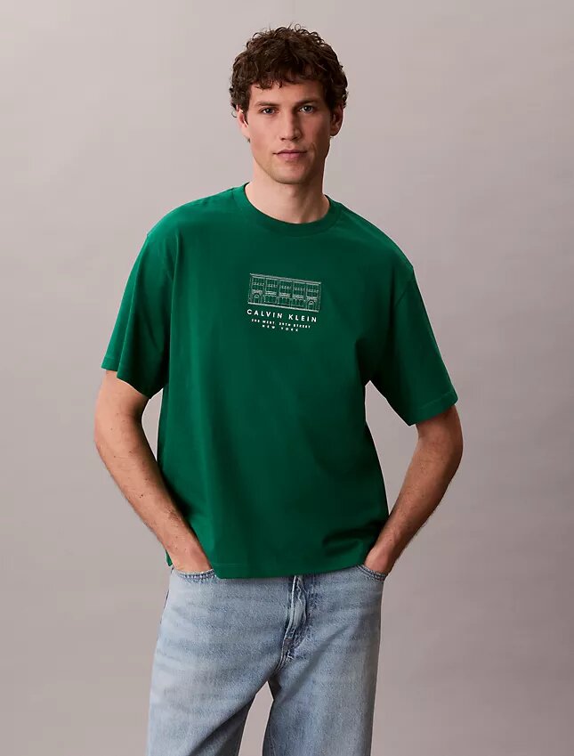 T-shirt dal taglio morbido con logo New York Office T-shirt dal taglio morbido con logo New York Office