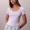 T-shirt in cotone a costine